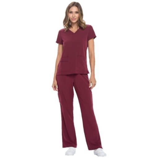 WOMEN’S COOL STRETCH V-NECK TOP AND CARGO PANT SET (STYLE# 8400SET) NOW AVAILABLE IN PETITE