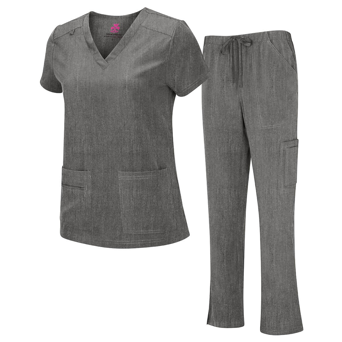 WOMEN’S COOL STRETCH V-NECK TOP AND CARGO PANT SET (STYLE# 8400SET) NOW AVAILABLE IN PETITE