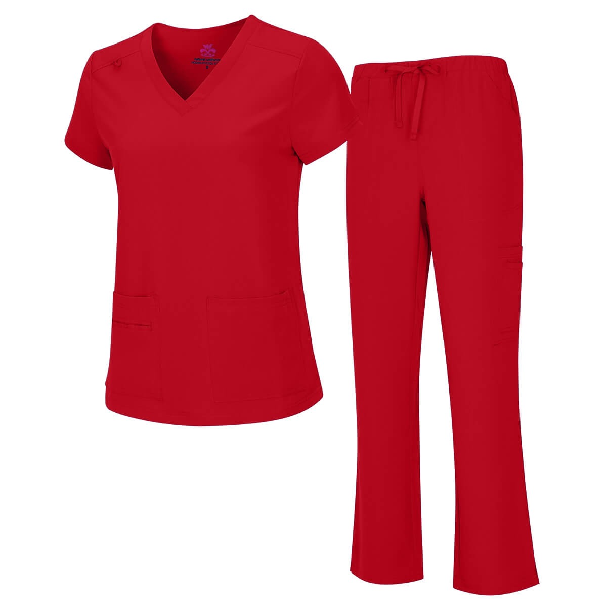 WOMEN’S COOL STRETCH V-NECK TOP AND CARGO PANT SET (STYLE# 8400SET) NOW AVAILABLE IN PETITE