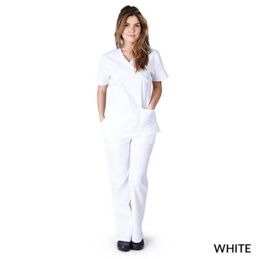 WOMENS MOCK WRAP SCRUB SET (STYLE# MM001)
