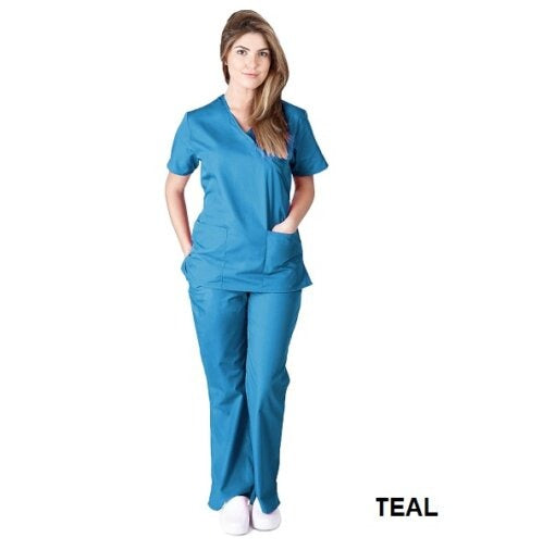 WOMENS MOCK WRAP SCRUB SET (STYLE# MM001)