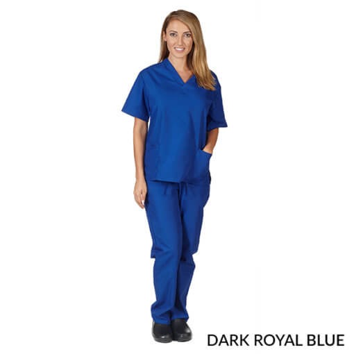 UNISEX SOLID V-NECK SCRUB SET (STYLE# BP101)