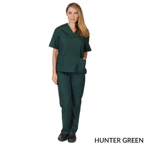 UNISEX SOLID V-NECK SCRUB SET (STYLE# BP101)