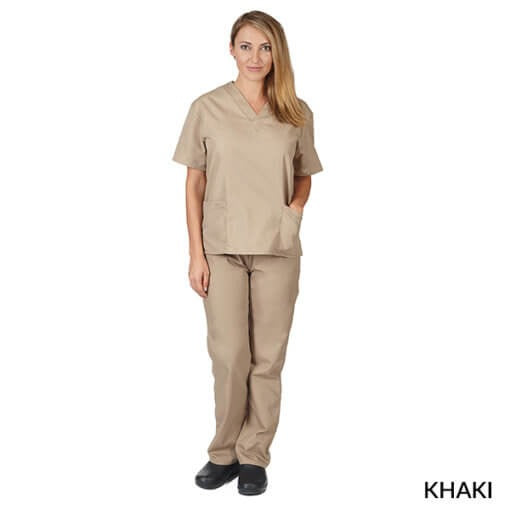 UNISEX SOLID V-NECK SCRUB SET (STYLE# BP101)
