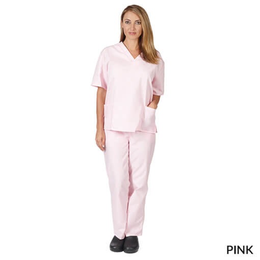 UNISEX SOLID V-NECK SCRUB SET (STYLE# BP101)