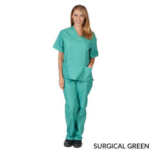 UNISEX SOLID V-NECK SCRUB SET (STYLE# BP101)