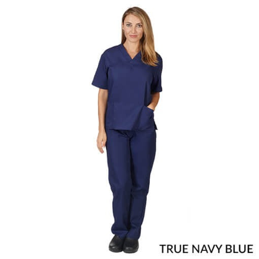 UNISEX SOLID V-NECK SCRUB SET (STYLE# BP101)