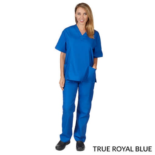 UNISEX SOLID V-NECK SCRUB SET (STYLE# BP101)