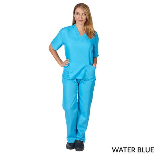 UNISEX SOLID V-NECK SCRUB SET (STYLE# BP101)