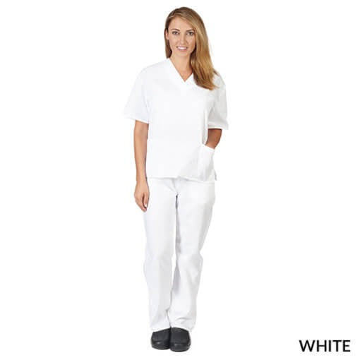 UNISEX SOLID V-NECK SCRUB SET (STYLE# BP101)