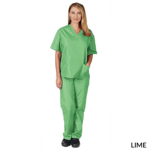 UNISEX SOLID V-NECK SCRUB SET (STYLE# BP101)