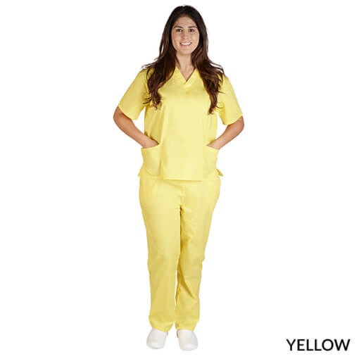 UNISEX SOLID V-NECK SCRUB SET (STYLE# BP101)