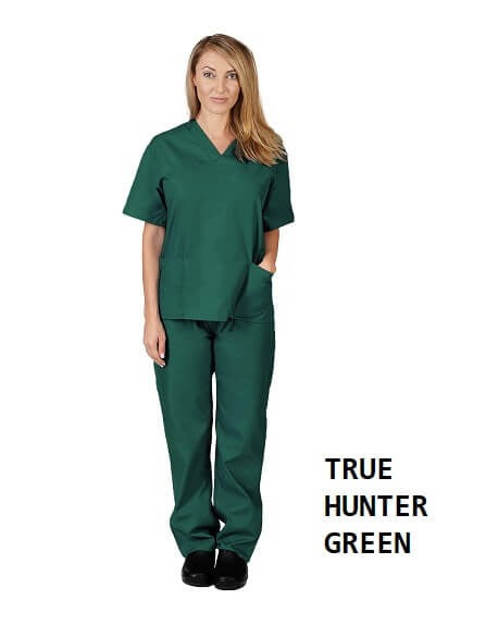UNISEX SOLID V-NECK SCRUB SET (STYLE# BP101)