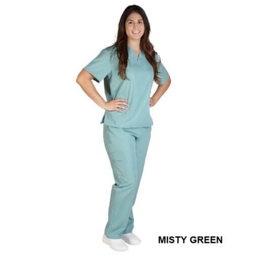 UNISEX SOLID V-NECK SCRUB SET (STYLE# BP101)