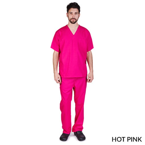 UNISEX SOLID V-NECK SCRUB SET (STYLE# BP102-MEN)