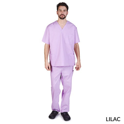 UNISEX SOLID V-NECK SCRUB SET (STYLE# BP102-MEN)