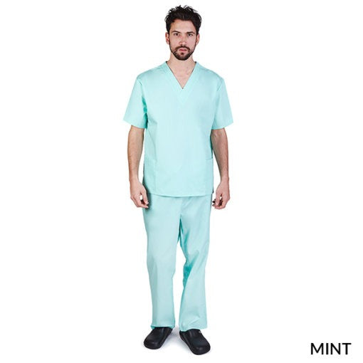 UNISEX SOLID V-NECK SCRUB SET (STYLE# BP102-MEN)