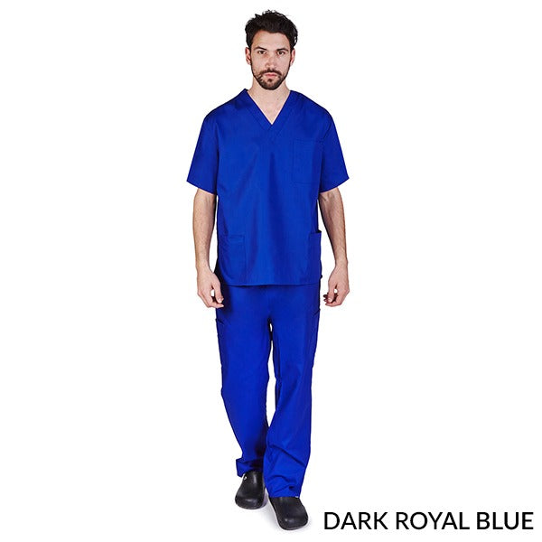 UNISEX SOLID V-NECK SCRUB SET (STYLE# BP102-MEN)