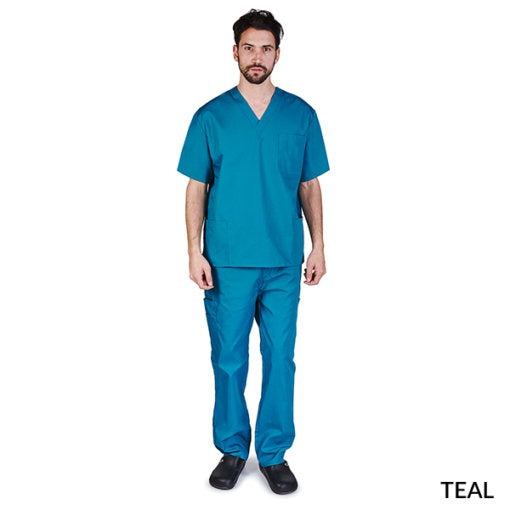 UNISEX SOLID V-NECK SCRUB SET (STYLE# BP102-MEN)