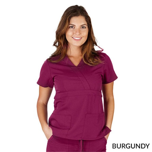 ULTRASOFT MOCK WRAP SCRUB TOP (STYLE# 8115)