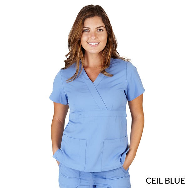 ULTRASOFT MOCK WRAP SCRUB TOP (STYLE# 8115)
