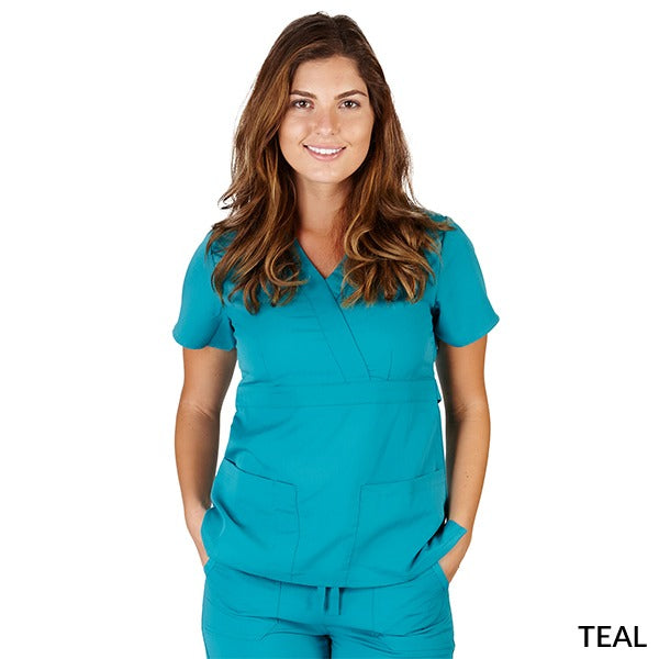 ULTRASOFT MOCK WRAP SCRUB TOP (STYLE# 8115)