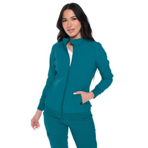 MONARCH WOMEN’S PREMIUM STRETCH ZIPPERED WARM-UP JACKET (STYLE# 3101)