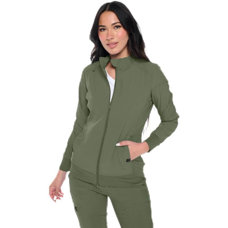 MONARCH WOMEN’S PREMIUM STRETCH ZIPPERED WARM-UP JACKET (STYLE# 3101)
