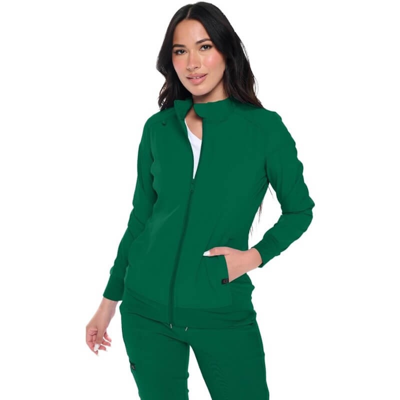 MONARCH WOMEN’S PREMIUM STRETCH ZIPPERED WARM-UP JACKET (STYLE# 3101)