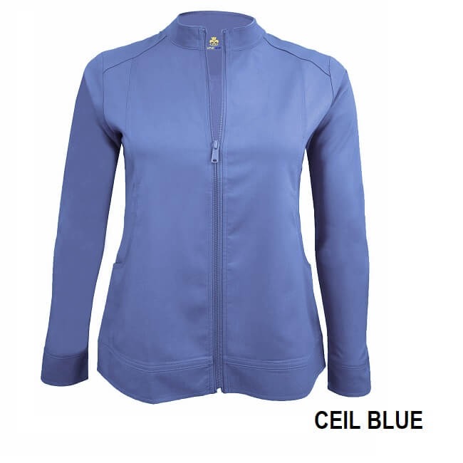 WOMEN’S ULTRA SOFT FRONT ZIP WARM-UP SCRUB JACKET (STYLE# 5200)