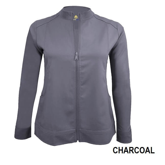 WOMEN’S ULTRA SOFT FRONT ZIP WARM-UP SCRUB JACKET (STYLE# 5200)