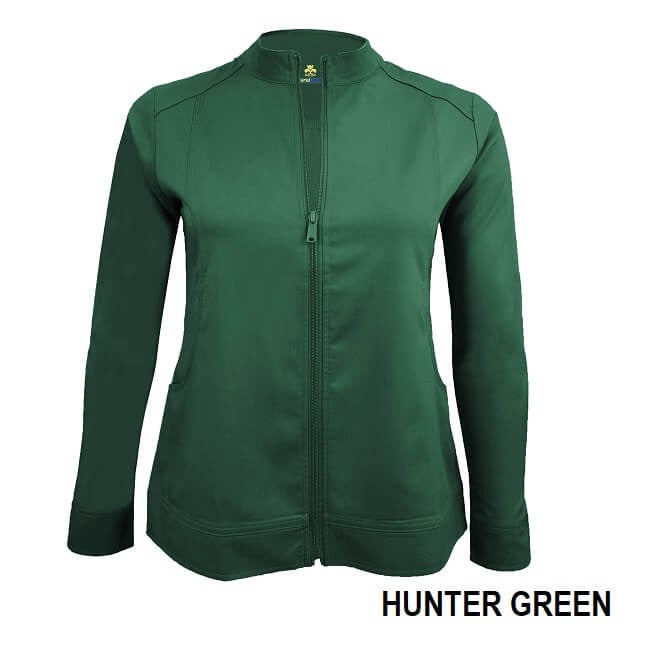 WOMEN’S ULTRA SOFT FRONT ZIP WARM-UP SCRUB JACKET (STYLE# 5200)