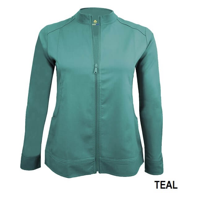 WOMEN’S ULTRA SOFT FRONT ZIP WARM-UP SCRUB JACKET (STYLE# 5200)