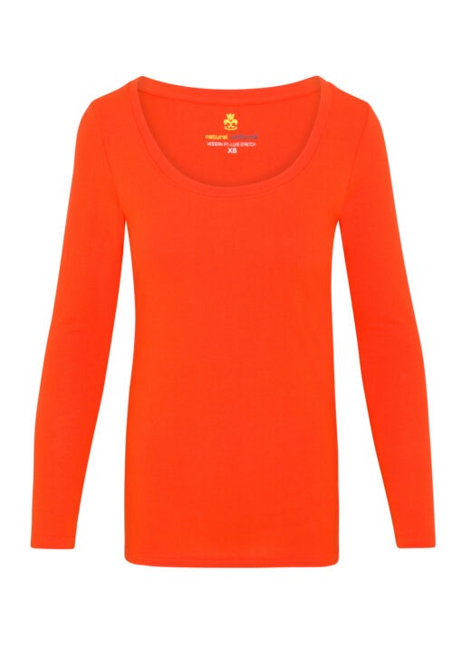WOMEN’S LONG SLEEVE EXTRA WIDE SCOOP-NECK T-SHIRT UNDER SCRUB (STYLE# 7168)