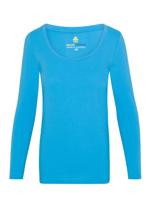 WOMEN’S LONG SLEEVE EXTRA WIDE SCOOP-NECK T-SHIRT UNDER SCRUB (STYLE# 7168)
