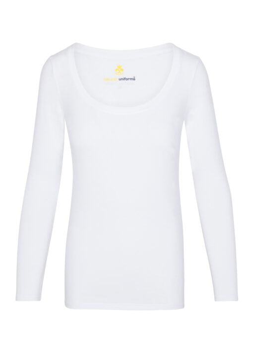 WOMEN’S LONG SLEEVE EXTRA WIDE SCOOP-NECK T-SHIRT UNDER SCRUB (STYLE# 7168)