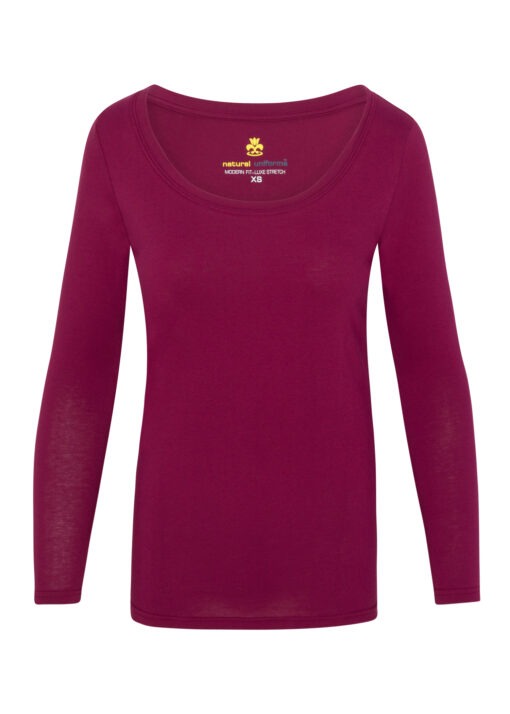WOMEN’S LONG SLEEVE EXTRA WIDE SCOOP-NECK T-SHIRT UNDER SCRUB (STYLE# 7168)