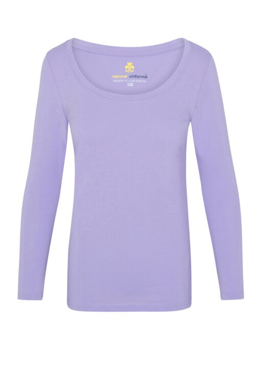 WOMEN’S LONG SLEEVE EXTRA WIDE SCOOP-NECK T-SHIRT UNDER SCRUB (STYLE# 7168)