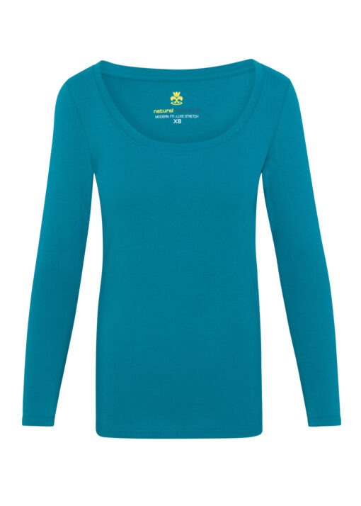 WOMEN’S LONG SLEEVE EXTRA WIDE SCOOP-NECK T-SHIRT UNDER SCRUB (STYLE# 7168)