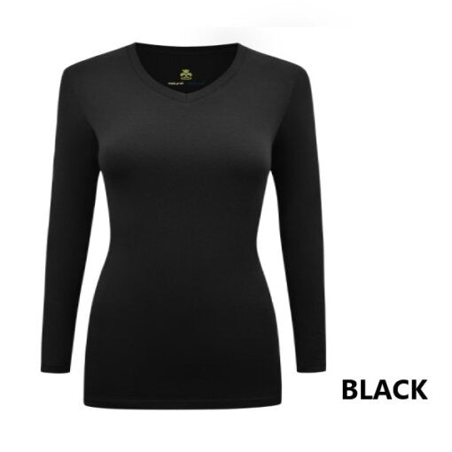 LONG SLEEVE UNDER SCRUB STRETCH V-NECK T-SHIRT- SCRUB TOP(STYLE# 717)