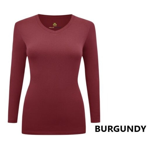LONG SLEEVE UNDER SCRUB STRETCH V-NECK T-SHIRT- SCRUB TOP(STYLE# 717)