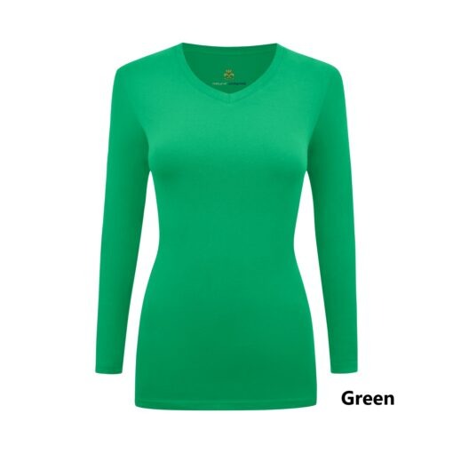 LONG SLEEVE UNDER SCRUB STRETCH V-NECK T-SHIRT- SCRUB TOP(STYLE# 717)