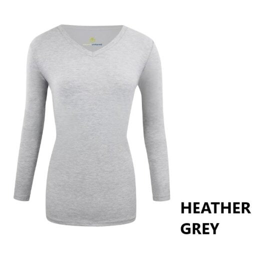 LONG SLEEVE UNDER SCRUB STRETCH V-NECK T-SHIRT- SCRUB TOP(STYLE# 717)