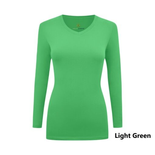 LONG SLEEVE UNDER SCRUB STRETCH V-NECK T-SHIRT- SCRUB TOP(STYLE# 717)
