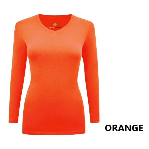 LONG SLEEVE UNDER SCRUB STRETCH V-NECK T-SHIRT- SCRUB TOP(STYLE# 717)