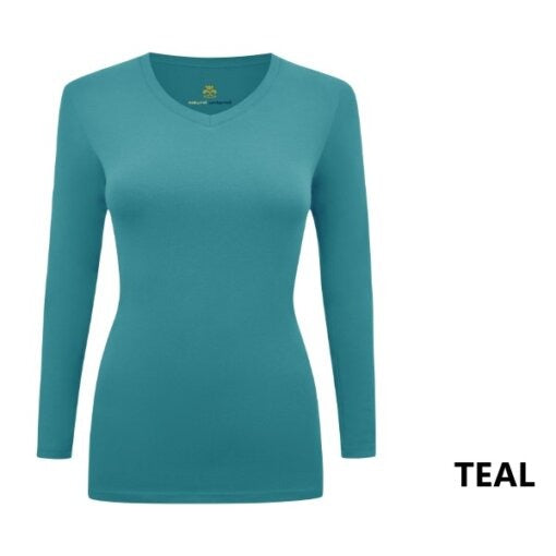 LONG SLEEVE UNDER SCRUB STRETCH V-NECK T-SHIRT- SCRUB TOP(STYLE# 717)