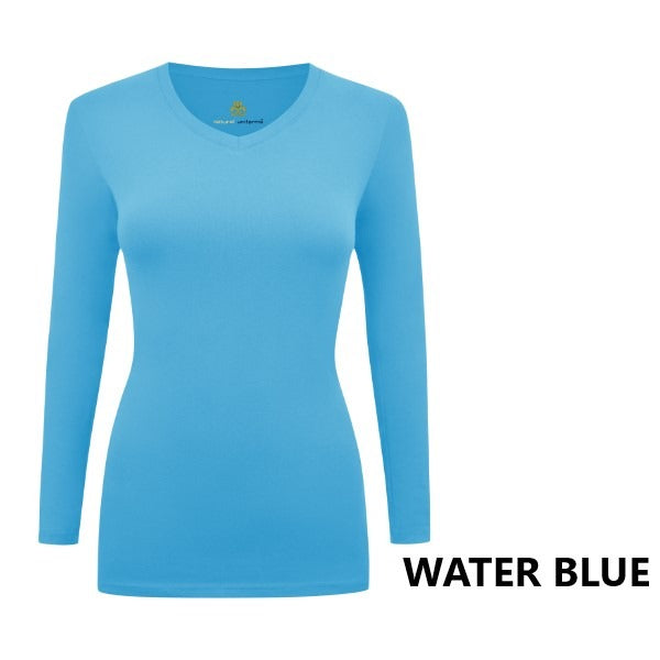 LONG SLEEVE UNDER SCRUB STRETCH V-NECK T-SHIRT- SCRUB TOP(STYLE# 717)