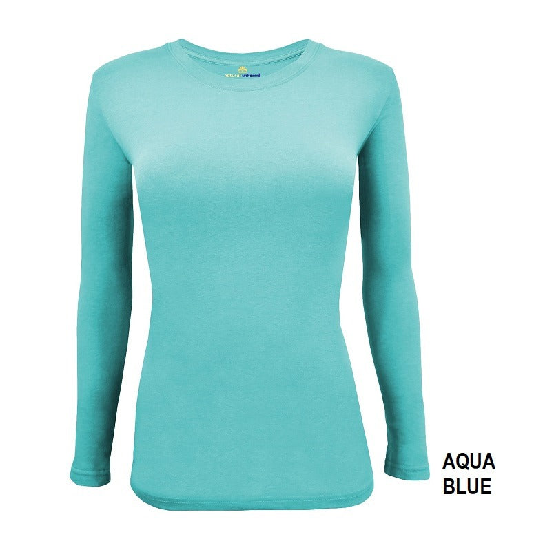 LONG SLEEVE UNDER SCRUB STRETCH CREW NECK T-SHIRT- SCRUB TOP(STYLE# 716)