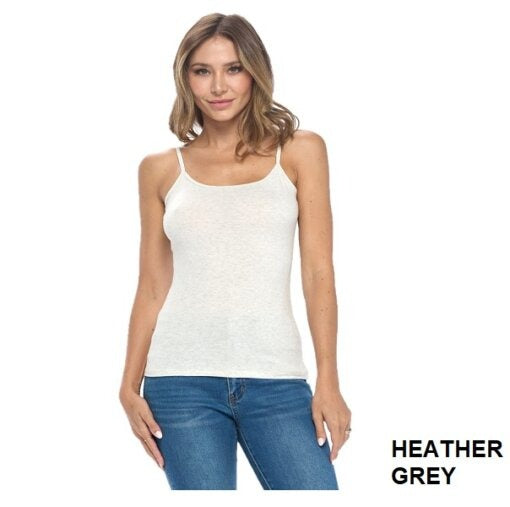 BASIC CAMISOLE WITH ADJUSTABLE SPAGHETTI STRAP TANK TOP (STYLE# 712)