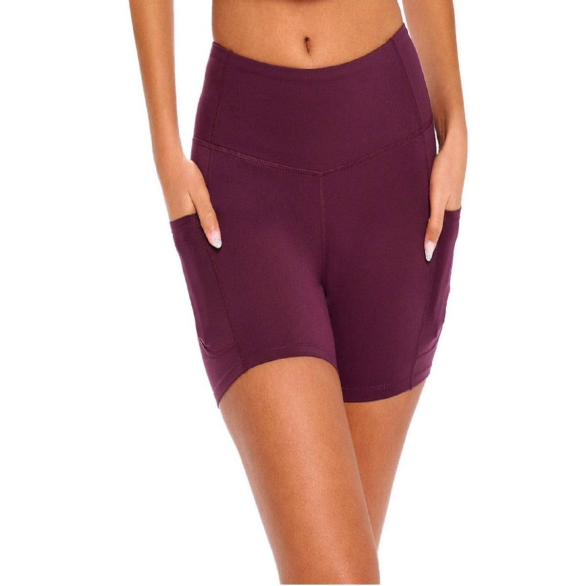 WOMEN’S HIGH WAIST YOGA SHORTS WITH TUMMY CONTROL (STYLE# 6270)